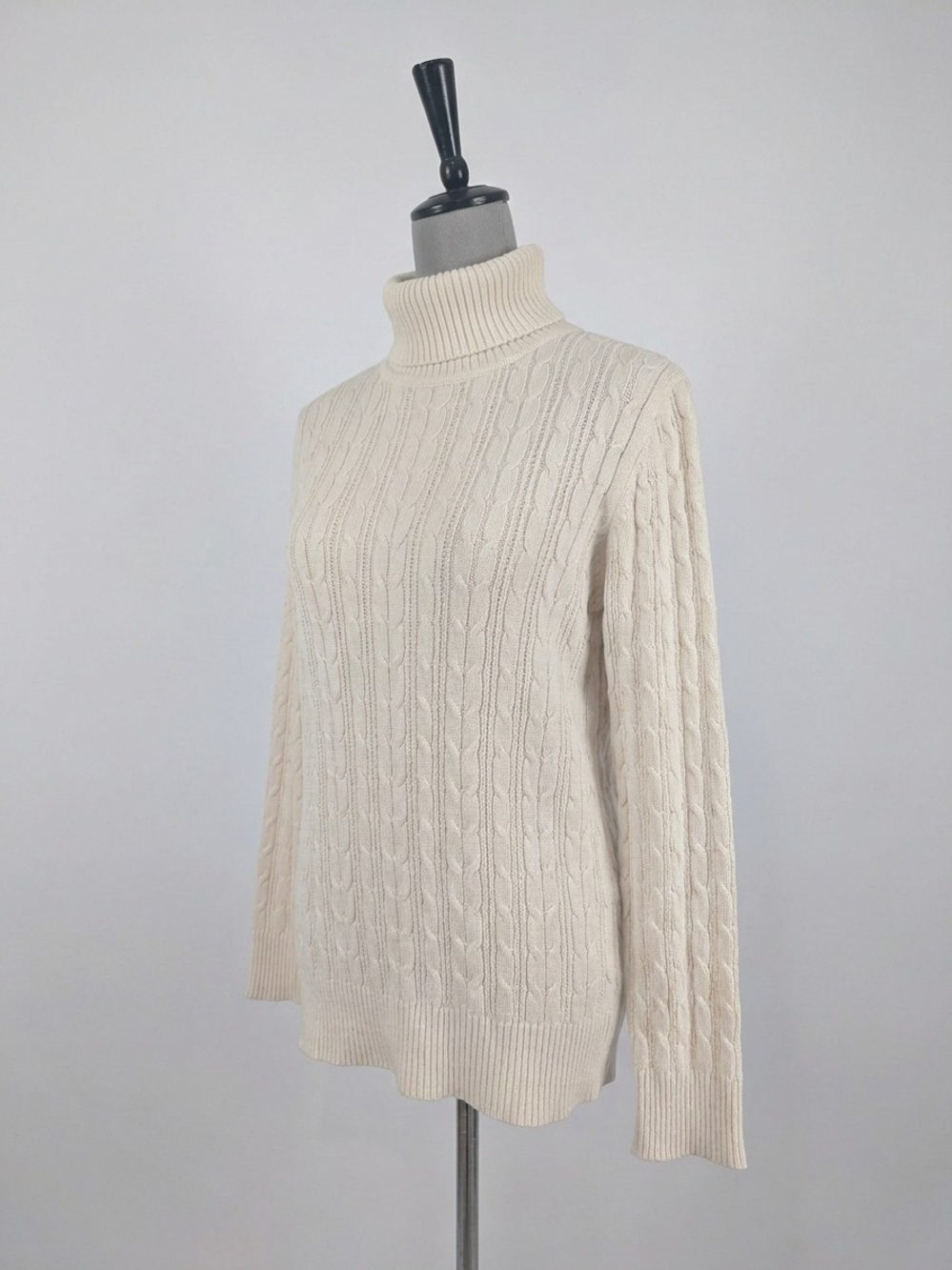 St. John's Bay Cream Cable Turtleneck Sweater